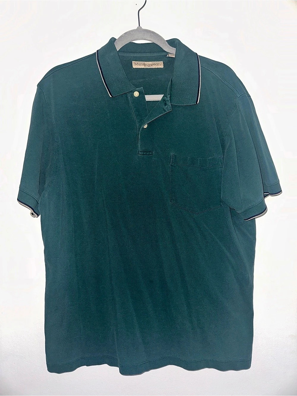 Munsingwear Men's Cotton Polo Green Size Large